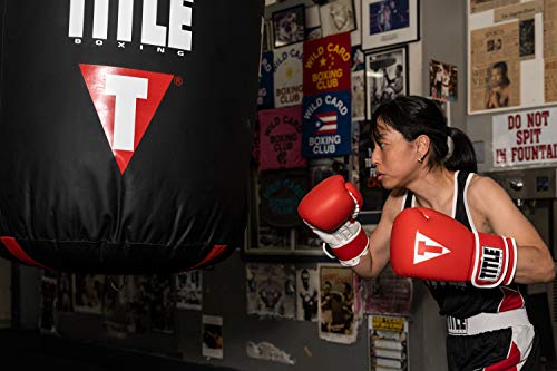 TITLE Boxing Pro Style Leather Training Gloves 3.0 - Boxing Gloves, Boxing Training Gloves, MMA Gloves, Oz Training Gloves, Kickboxing Gloves, Punching Bag Gloves, Sparring Gloves - color: Red/White, size: 12 oz