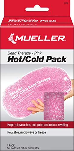 MUELLER Sports Medicine Beaded Reusable Cold/Hot Pack, Ideal for Treatment of Minor scrapes, Bruises, Aches, Sprains and Headaches, Heat/Cold Compression Therapy, 10.4"x5" - size: 10.4"x5" Beaded (Pack of 1)