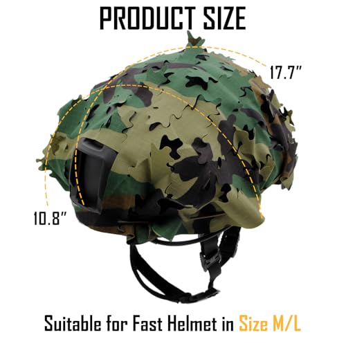 Tactical Helmet Cover Breathable Mesh Camo Camouflage Helmet Cover Great for Tactical Military Gear Combat Fast Helmet - color: US4