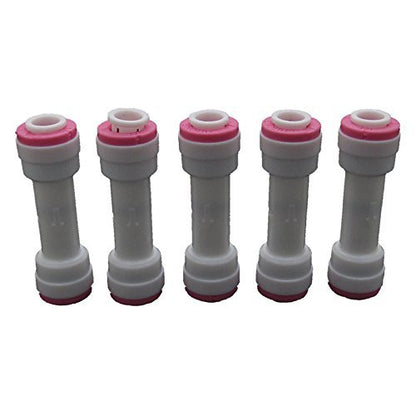 Malida 1/4" RO Water Tube Fitting Check Valve,Straight Quick Push to Connect Check Valve,for Ro Water Systems,Water Purifier, Pack of 5