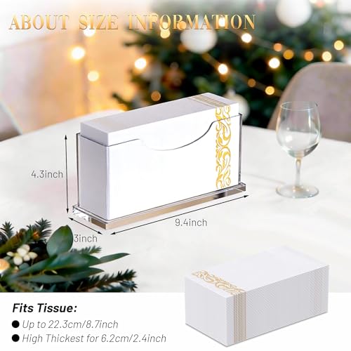 Guest Towel Napkin Holder Bathroom - Clear Waterproof Vertical Disposable Paper Napkins Hand Towel Holder Tray for Kitchen Dining Table Home Hotel Office Decorative - size: Vertical - Guest Towel Holder