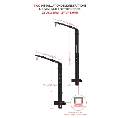 Aquarium Light Riser, Aquarium Light Bracket, Aluminum Alloy High Adjustable Aquarium Light Holder,Fish LED Aquarium Light Stand for Hanging Lamp (Black)
