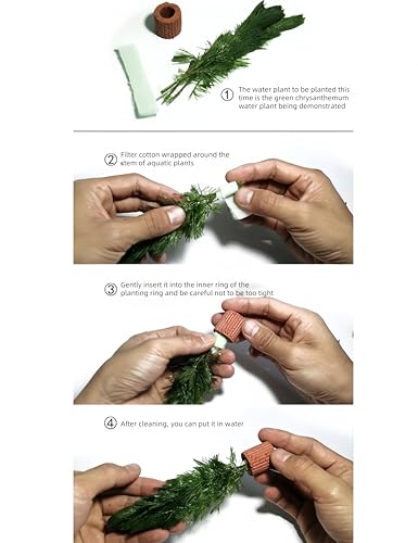 20Pcs Aquatic Water Plant Fixed Rings, Plant Weights for Fish Tank，25mm Water Plants Cultivation Rings for Aquarium Landscaping/Fish Tank Accessories