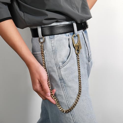 Ahiller Heavy Duty Key Wallet Chains for Men Biker - color: Bronze-yk-1p