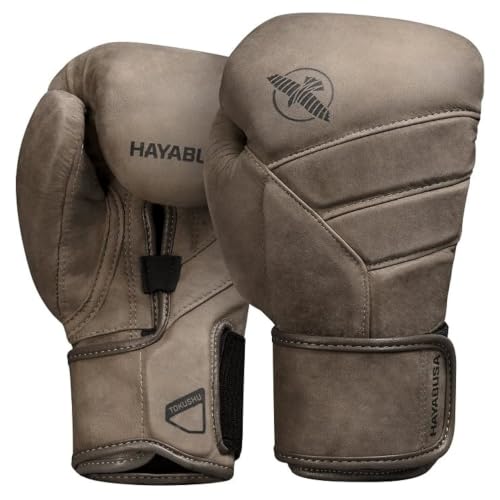 Hayabusa T3 LX Leather Boxing Gloves - color: Brown, size: 14oz