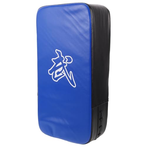 DECHOUS Muay Thai Kickboxing Kicking Focus Pad Thickened Pu Curved Sports Shield Blocking Pad for Taekwondo MMA Karate Martial Arts Training Blue