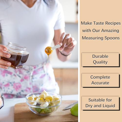 5PCS 1tsp (1/3tbsp, 5ml) Single Measuring Spoon, Stainless Steel Individual Teaspoons Only