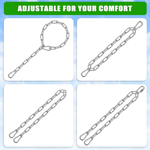 SELEWARE Stainless Steel Punching Bag Chain with Carabiners - color: 20" Chain – 2 Pack