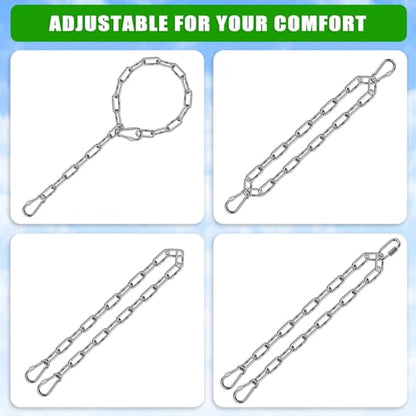 SELEWARE Stainless Steel Punching Bag Chain with Carabiners - color: 40" Chain – 2 Pack