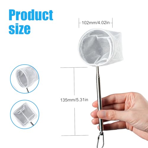 Extendable Fish Handling Tool with Ergonomic Grip Stable Construction Fishing Net for Aquariums and Fishtanks Fish Catcher - color: Circular, size: Large