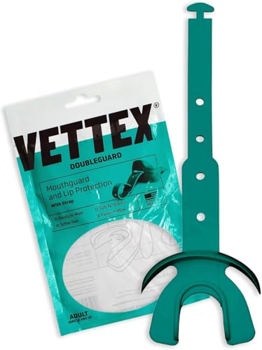Vettex DoubleGuard Mouth Guard with Lip Protection, Aqua - color: Aqua