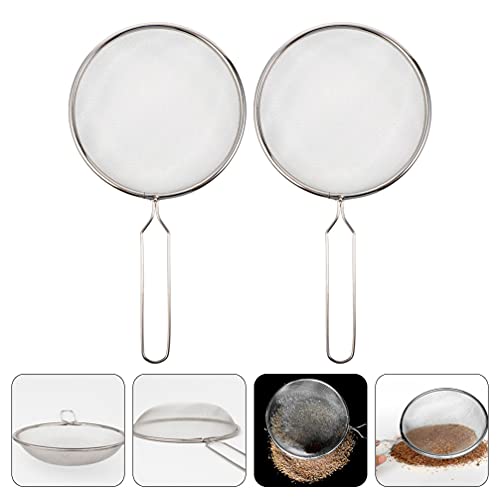 STOBOK 2pcs Pet Sand Shovel Reptile Sand Scoop Mesh Skimmer Scooper Pet Poo Shovel Kitchen Strainer Cat Litter Scoop Mesh Strainer Premium Sand Shovel Climbing Pet Barbed Wire Fine Mesh