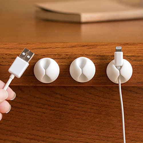 Cable Clips, 6 Pack Adhesive Cable Management Clips, Cable Organizer Clips, Car Cable Clips