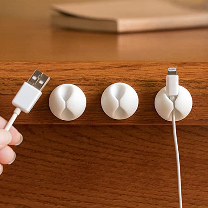 Cable Clips, 6 Pack Adhesive Cable Management Clips, Cable Organizer Clips, Car Cable Clips