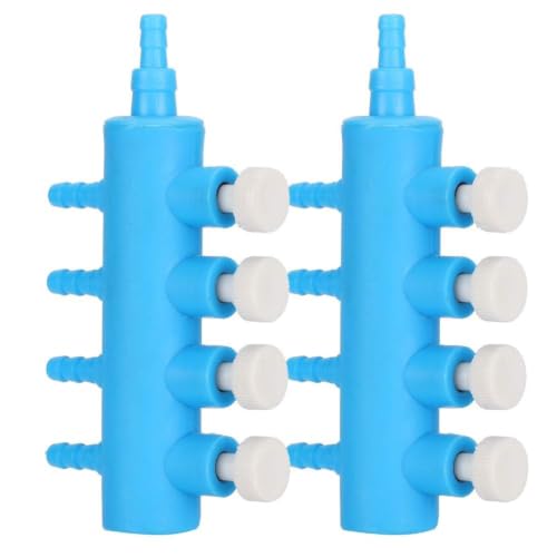 Aquarium Air Control Splitter Valve, 4 Way Connector Distributor for Fish Tank with 6 Way Length, Suitable for 4mm Air Tube, Easy to Use and Widely Used, Made of Plastic - color: 4 Way