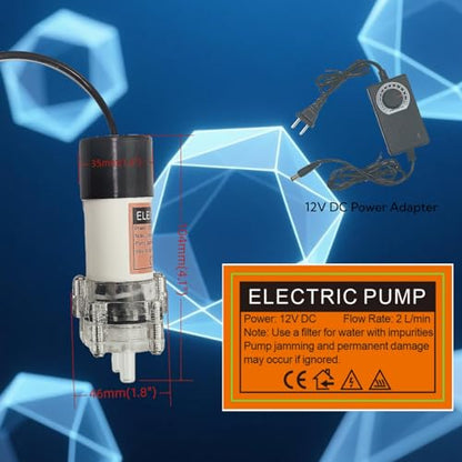 Food Grade Electric Water Transfer Pump, 110V Adjustable Flow (0-2L/Min), for 5 Gallon Water Jugs, Bottled Water, Wine, Cooking, Aquariums – Self-Priming – Quiet, Portable, Easy to Use