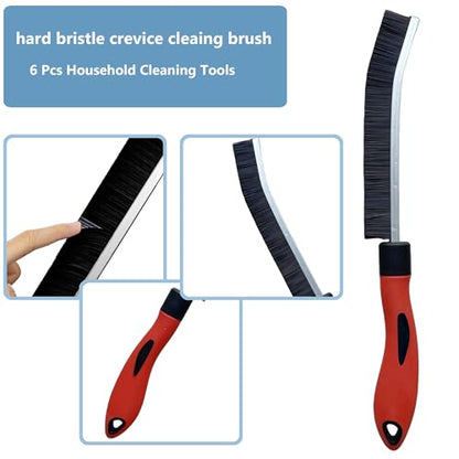 6 Pcs Crevice Cleaning Brush - Grout Scrub Brush, House Cleaning Supplies | Gap Cleaning Tools, Home Essentials, Gifts for Women Men, Hard Bristle Crevice Cleaner Brush for Household Use, Bathroom - color: 6pcs New Model