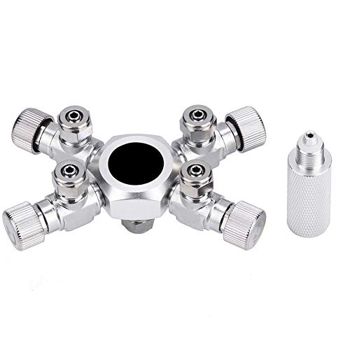 Zerodis CO2 Splitter Multi Ways Distributor CO2 Multi Pass Splitter Aquarium Regulator CO2 Splitter Valve for Fish (4 Ways)
