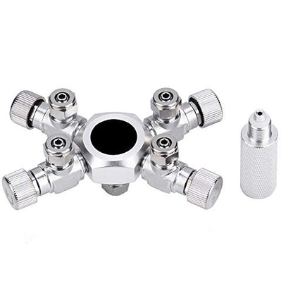 Zerodis CO2 Splitter Multi Ways Distributor CO2 Multi Pass Splitter Aquarium Regulator CO2 Splitter Valve for Fish (4 Ways)