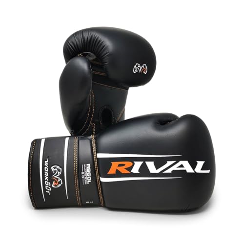 RIVAL Boxing RS60 2.0 Lace Up Sparring Gloves, Bigger Punching Surface for Maximum Protection - color: Black, size: 18 oz.