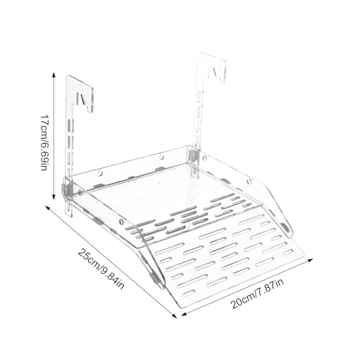 Clear Climbing Rest - Acrylic Turtle Ramp, Aquarium Tank Terrace Dock, Reptile Habitat Accessories Frogs Hermit Crabs Lizards | Durable Pet Lounge Shelf for Sunbathing Swimming