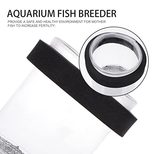 balacoo Fish Breeding Box Fish Tank Hatchery Incubator Holder Aquarium Box Round Floating Parenting Box for Shrimp Guppy Fry Clownfish A