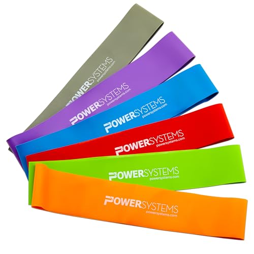 Power Systems Versa Loops Commercial Grade Resistance Bands, Exercise Loop Bands Kit for Working Out, Elastic Bands for Physical Therapy, Strength, and Fitness Training at Home or Gym