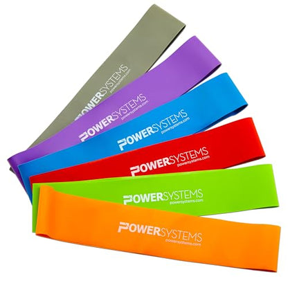 Power Systems Versa Loops Commercial Grade Resistance Bands, Exercise Loop Bands Kit for Working Out, Elastic Bands for Physical Therapy, Strength, and Fitness Training at Home or Gym