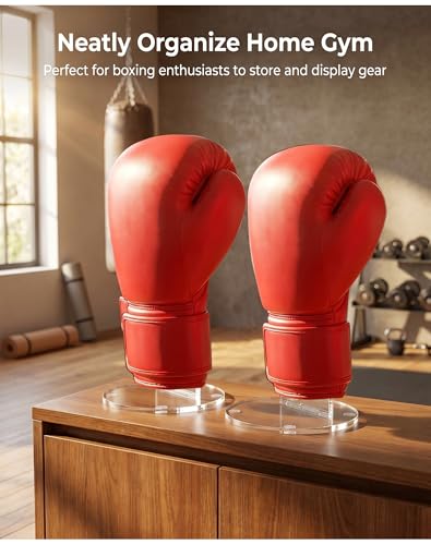Clear Boxing Glove Stand, Boxing Glove Display Stand, Vertical Baseball Glove Display Stand(1 PACK) - color: 1 PACK