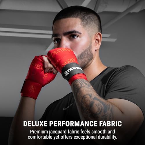 Hayabusa Deluxe Boxing Hand Wraps - 180in - color: Red, size: 180"