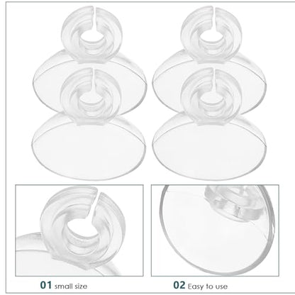 SHINEOFI 20pcs Aquarium Suction Cup Clips and Airline Tube Holders, Soft Flexible Suction Cups for Fish Tank Oxygen Tubing, Aquarium Air Pump Accessories for Stable Hose Fixing