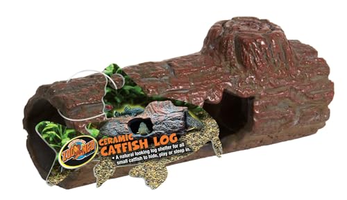 Zoo Med Ceramic Sinking Catfish Log, 6.45-Inch
