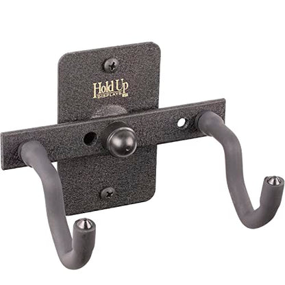 Handgun Hanger and Gun Storage for Holding Colt Smith and Wesson SIG Ruger Pistols - Heavy Duty Steel - Made in USA - color: Black 1 Pack