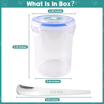 Canned Cat Food Storage Lids,Reusable Airtight Can Cover Pet Food Sealer - Keeps Dog Food Storage Container Food Fresh, Cat Food Container Eliminates Odor, Easy To Use With SUS 304 Spoon,Can Opener