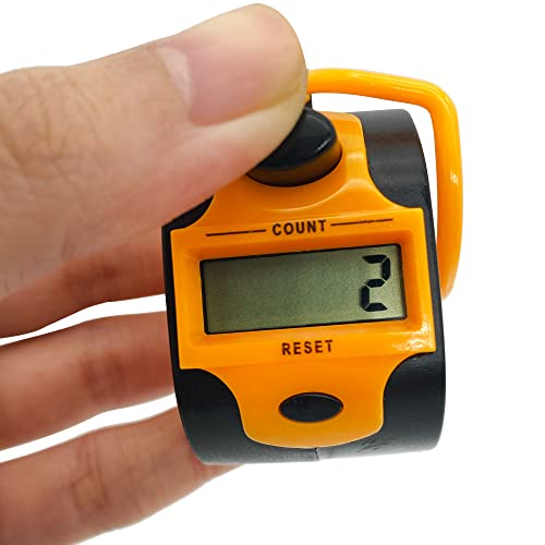 Tally Counter Digital LCD Electronic Handheld 5-Digit Number Count Clicker - color: Black