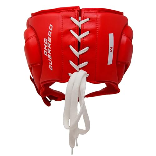 RIVAL Boxing RHG-Guerrero Headgear, Superior Visibility, Lacing Adjustment System, Handcrafted All-Leather Construction, Ergonomic Design - color: Red, size: X-Large