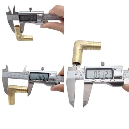 2PCS Brass 5/8" x 5/8" Hose Barb Fitting Barbed 90 Degree Elbow Connector L Right Angle Barbed Fitting by CX WONDERLAND - size: 5/8" Hose Barb