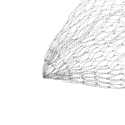 ‌Fishing Landing Net Replacement Nylon Mesh Catch & Release Net for Bass/Trout - size: 50×70cm