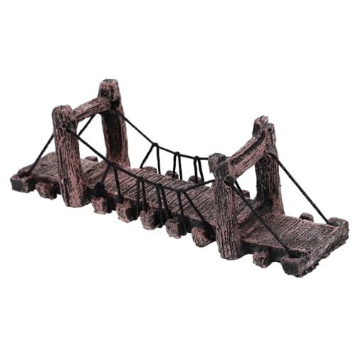 FRCOLOR Aquarium Decorations Large Rope Bridge Ornament Simulation Bridge for Fish Tank Natural Landscape Decoration for Halloween Random Color