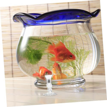 Garneck Aquarium Fodder Clamps 5pcs Easy Install/uninstall Fish Tank Feeder Clips Suction Cups
