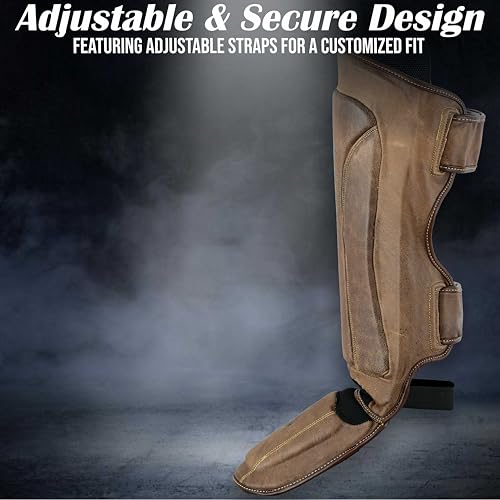 Shin Guards - Premium Protection for Boxing, MMA, Muay Thai, Kickboxing, and Martial Arts - Durable, Comfortable, Lightweight Combat Gear - size: Large