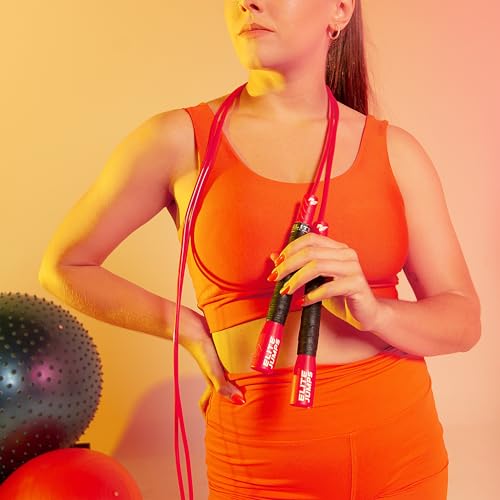 Elite Jumps Freestyle PVC Jump Rope Bundle, - color: Red