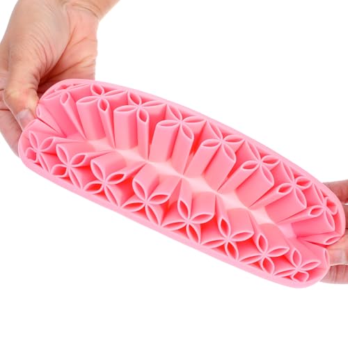 MAQUITA 4 Pack Silicone Makeup Brush Holder, Desktop Cosmetic Organizer Pen Holder, Sewing Tool Holders Beauty Tool Organizer Stand for Brush, Scissors, Toothbrush