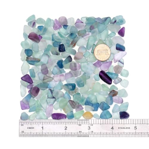 Decorative Crystal Pebbles, 1 Lb/460g (Fill 0.9 Cup) Natural Quartz Stones Aquarium Gravel Sea Glass Rock Sand for Fish Turtle Tank/Air Plants Decoration