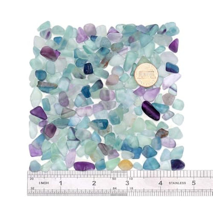 Decorative Crystal Pebbles, 1 Lb/460g (Fill 0.9 Cup) Natural Quartz Stones Aquarium Gravel Sea Glass Rock Sand for Fish Turtle Tank/Air Plants Decoration