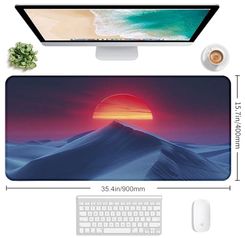Mountain Top Scenery Mouse Pad Sunset Mountain Computer Decorative Desk Pad | The Surface Of The Mouse Pad Is Designed With Fiber Woven Material, And The Base Is Made Of Natural Anti Slip Rubber. - color: Beautiful Mountain Peaks