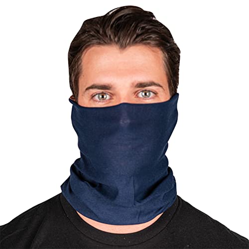 S A Soul of Adventure Single UV Face Shield | UV 30+ Multipurpose Neck Gaiter Balaclava for Adults - color: Solid Navy