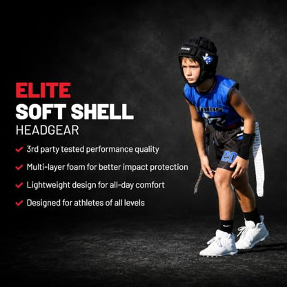 GameBreaker Soft Shell Helmet with Impact-Engineered Pro Protection, Lightweight Headgear – Flag Football, Rugby, 7v7 & MMA - color: Athletic Yellow, size: X-Large