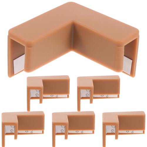 6pcs Soft Silicone Tank Corner Protectors for Fish Tanks and Pet Carriers, Medium Brown Bumpers Edge Guards for Aquarium Safety and Furniture Babyproofing