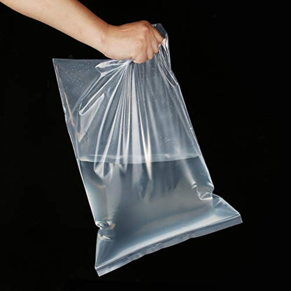 100 Pack 7" x 9" Thick Clear Reclosable Zip Plastic Lock Poly Bags 2.4 Mil Heavy Duty Seal Resealable Zipper Bags For Envelopes Photos Cards